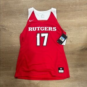 NWT Nike Rutgers Red Basketball Jersey #17